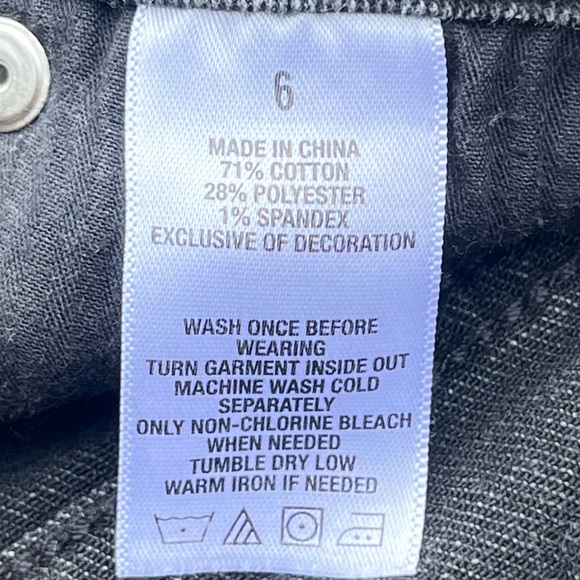 Anvain; Y2K; Distressed; Black Denim; Mini Shorts; Minor/No Visible Wear; Size 6 - Picture 5 of 6